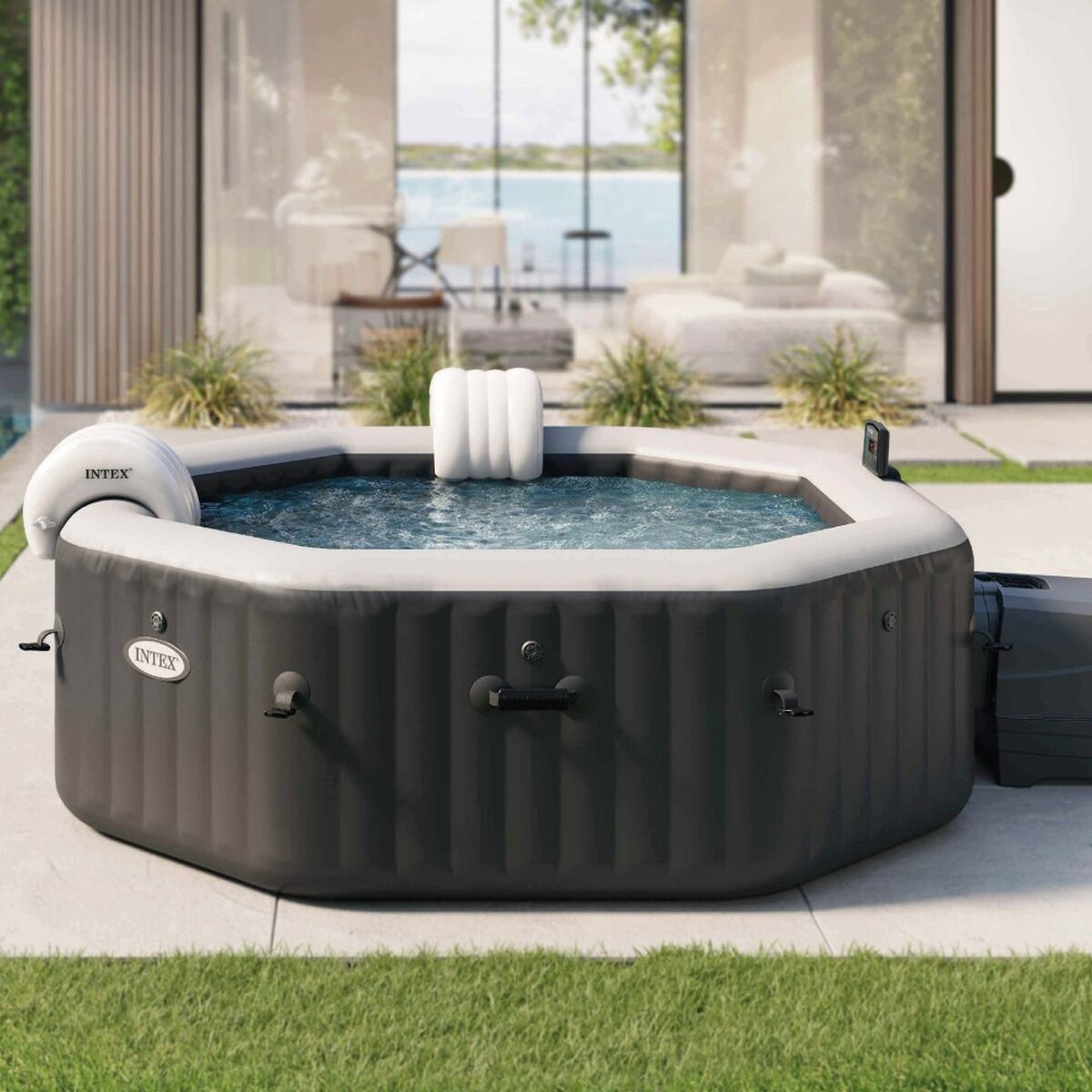 Uppblåsbart spa Intex 218 x 71 x 218 cm 1098 L - 8