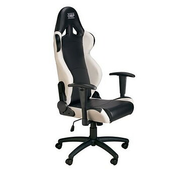 Spelstol OMP OMPHA/777E/NW Svart/Vit