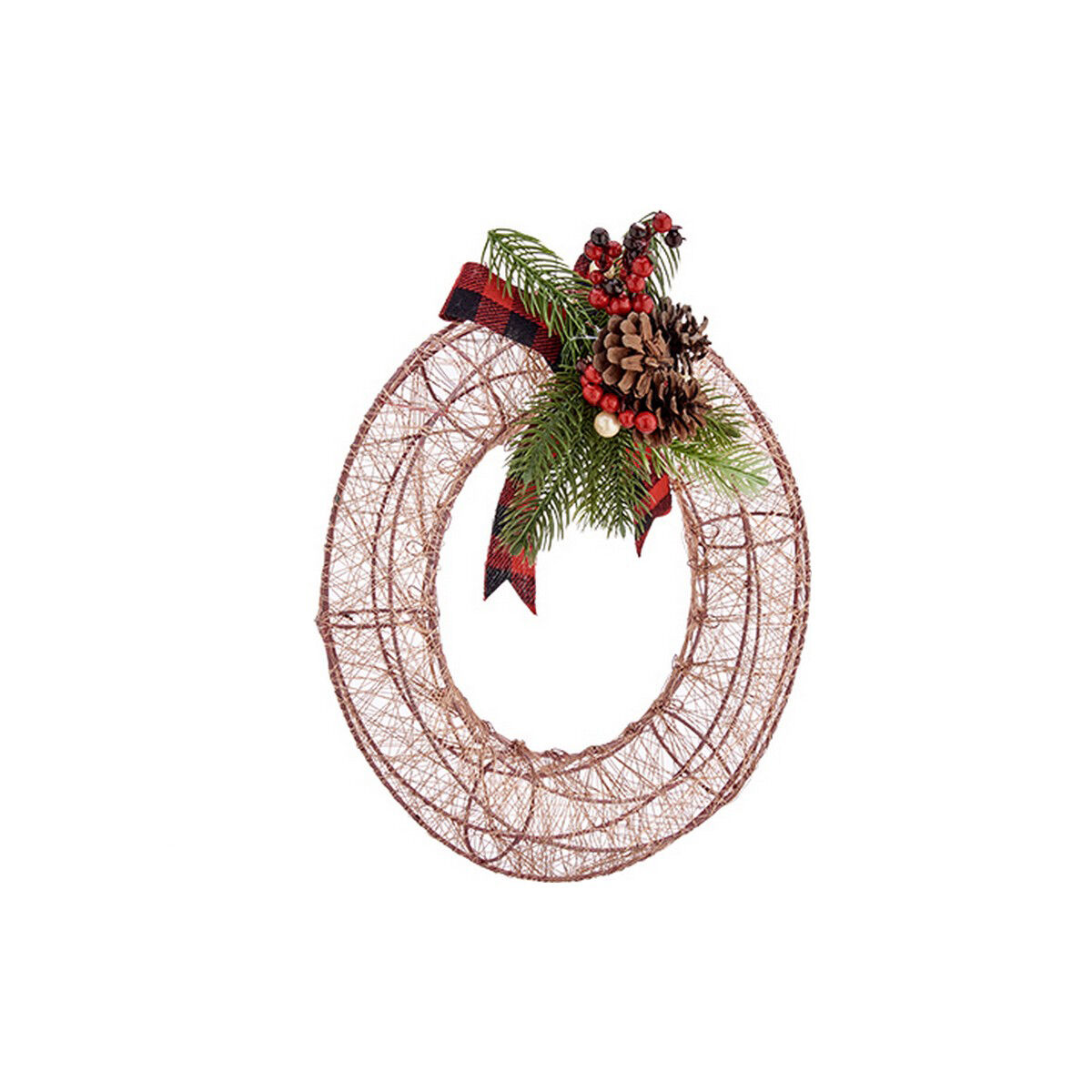 Julkrans Krist+ Champagne Metall 29 x 12 x 30 cm - 2