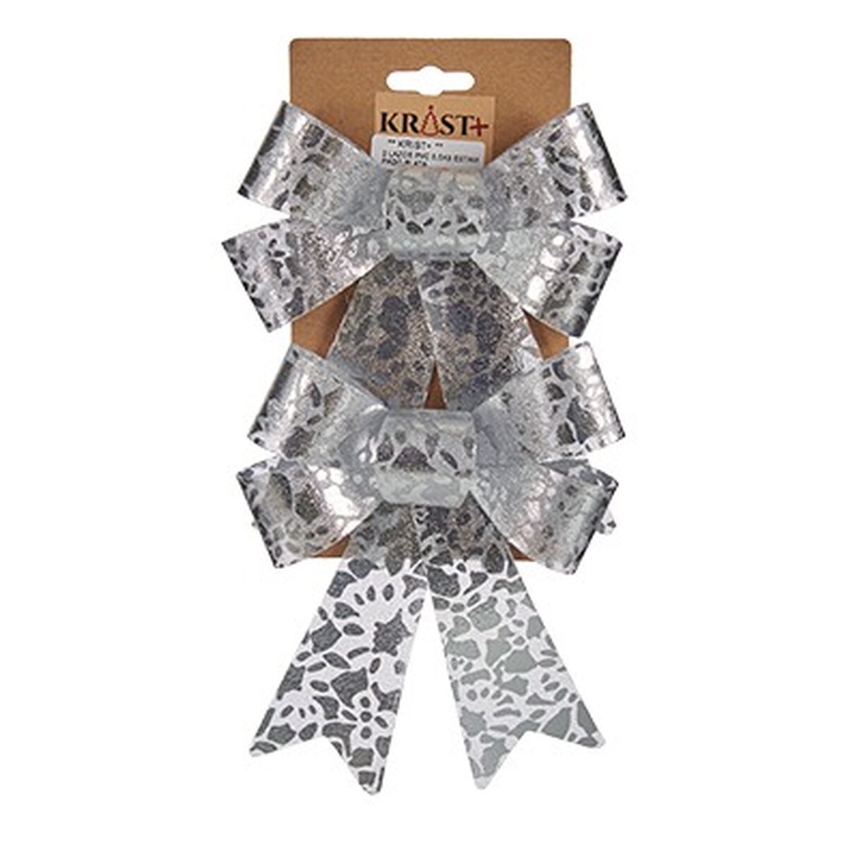 Roterande Krist+ Silvrig Tryck 15 x 4 x 16 cm 15 x 28 x 4 cm Julgranskula (12 antal) - 2