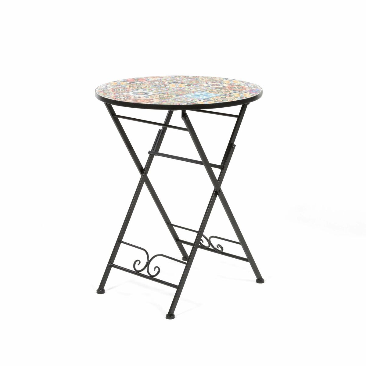 Sidobord i smide Praha Rund Svart Järn (Ø 60 cm) - 2
