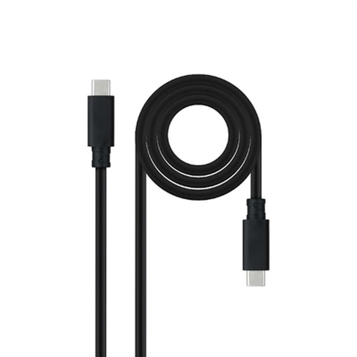 USB-C-kabel NANOCABLE 10.01.4100 Svart 50 cm (1 antal)