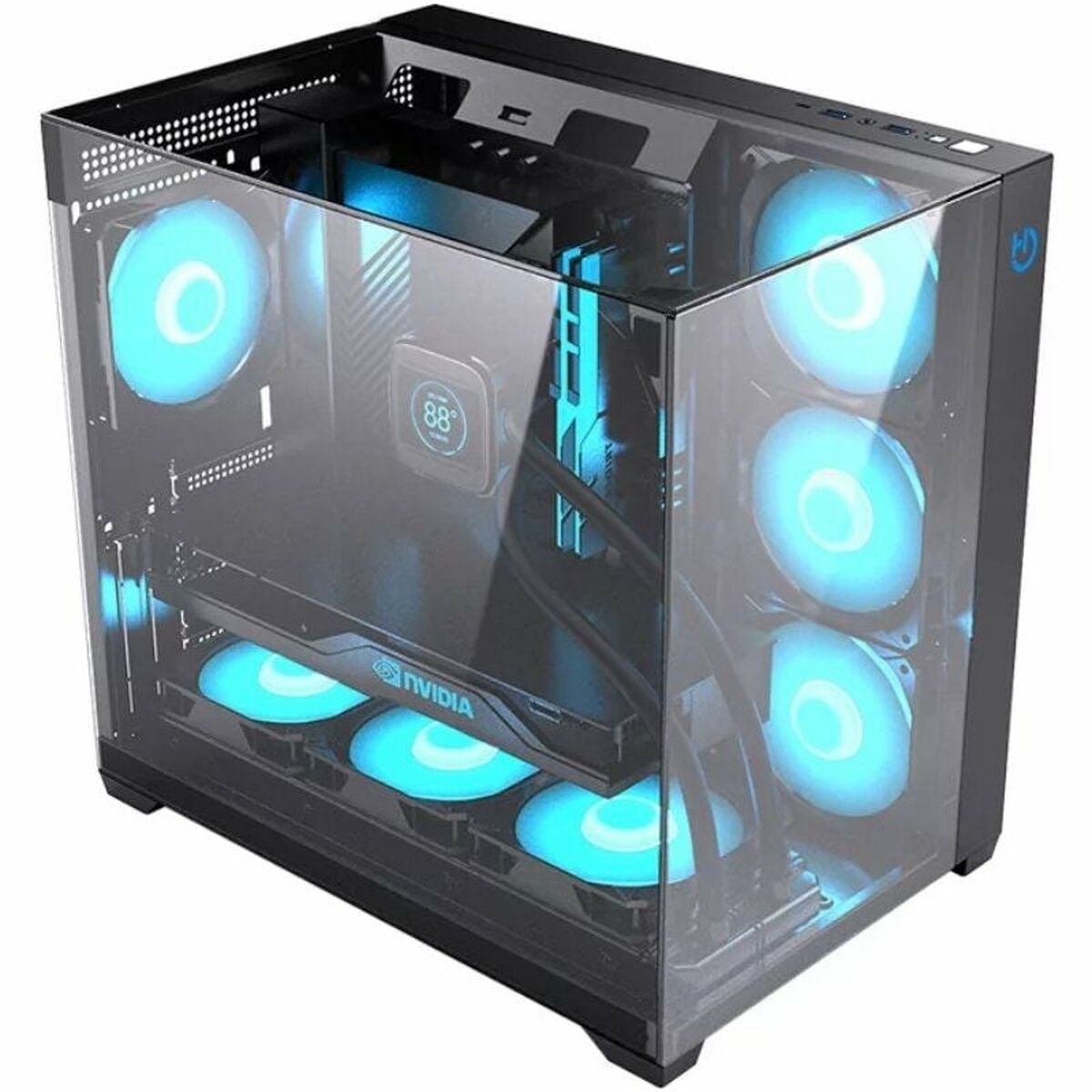 ATX Semitorn Hiditec CHA010056 Svart - 3