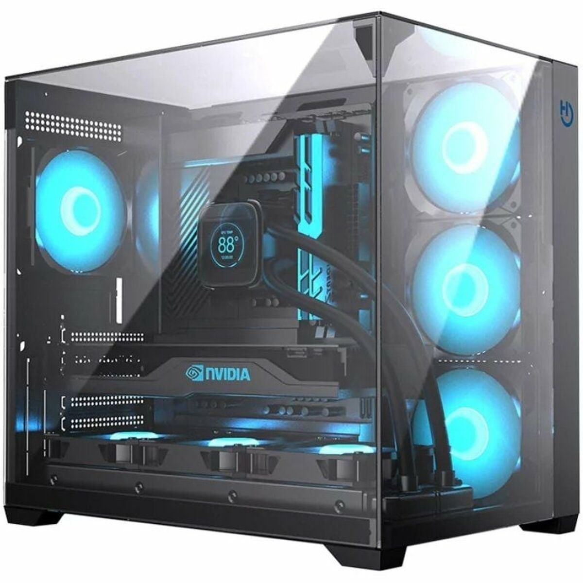 ATX Semitorn Hiditec CHA010056 Svart
