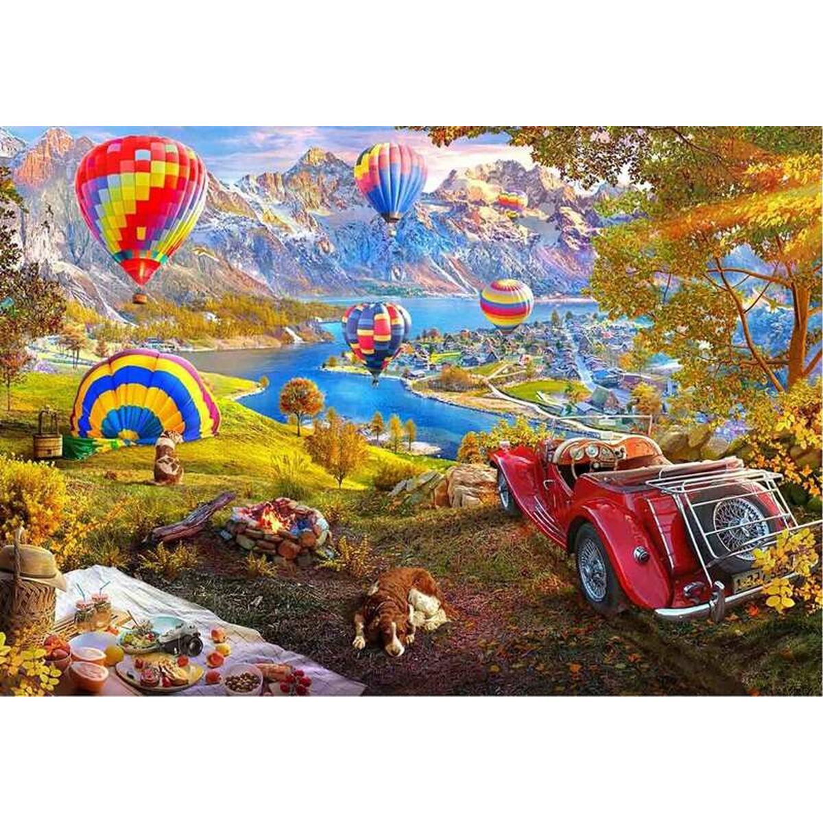 Pussel Educa The Valley of Hot Air Balloons 3000 Delar
