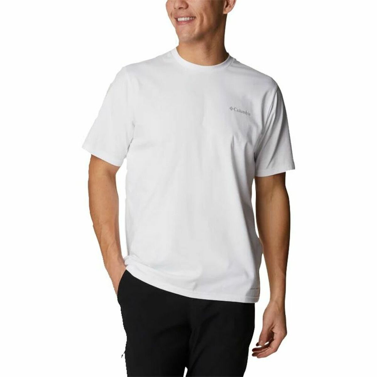 T-shirt med kortärm Herr Columbia Sun Trek Vit Män - 5