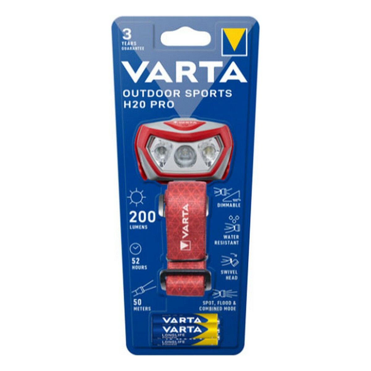 LED-lampa för huvudet Varta Outdoor Sports H20 Pro 200 Lm - 2