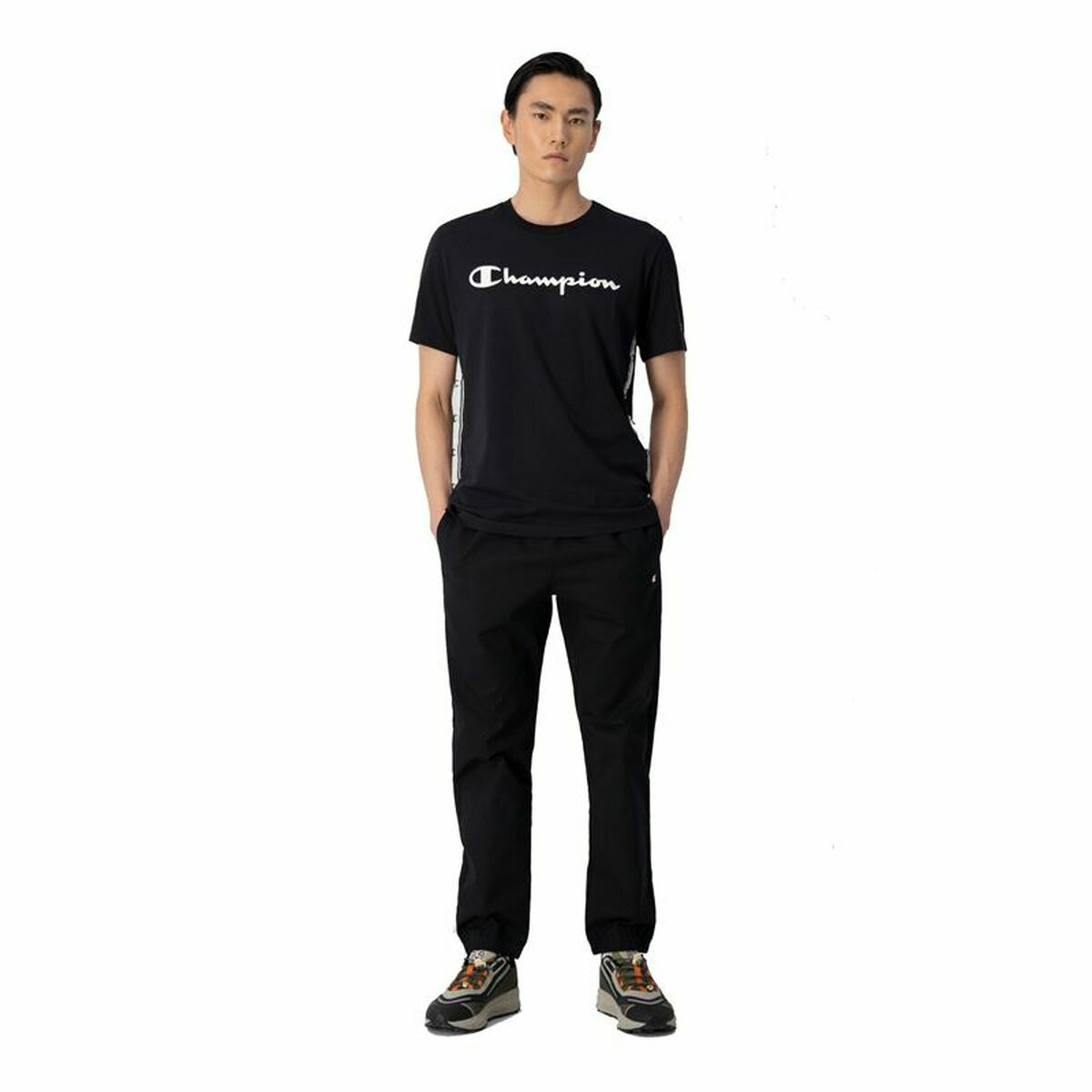 T-shirt med kortärm Herr Champion Crewneck Svart - 3