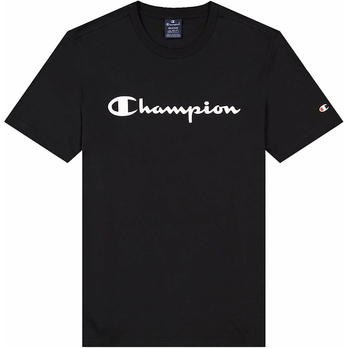 T-shirt med kortärm Herr Champion Crewneck Svart - 6