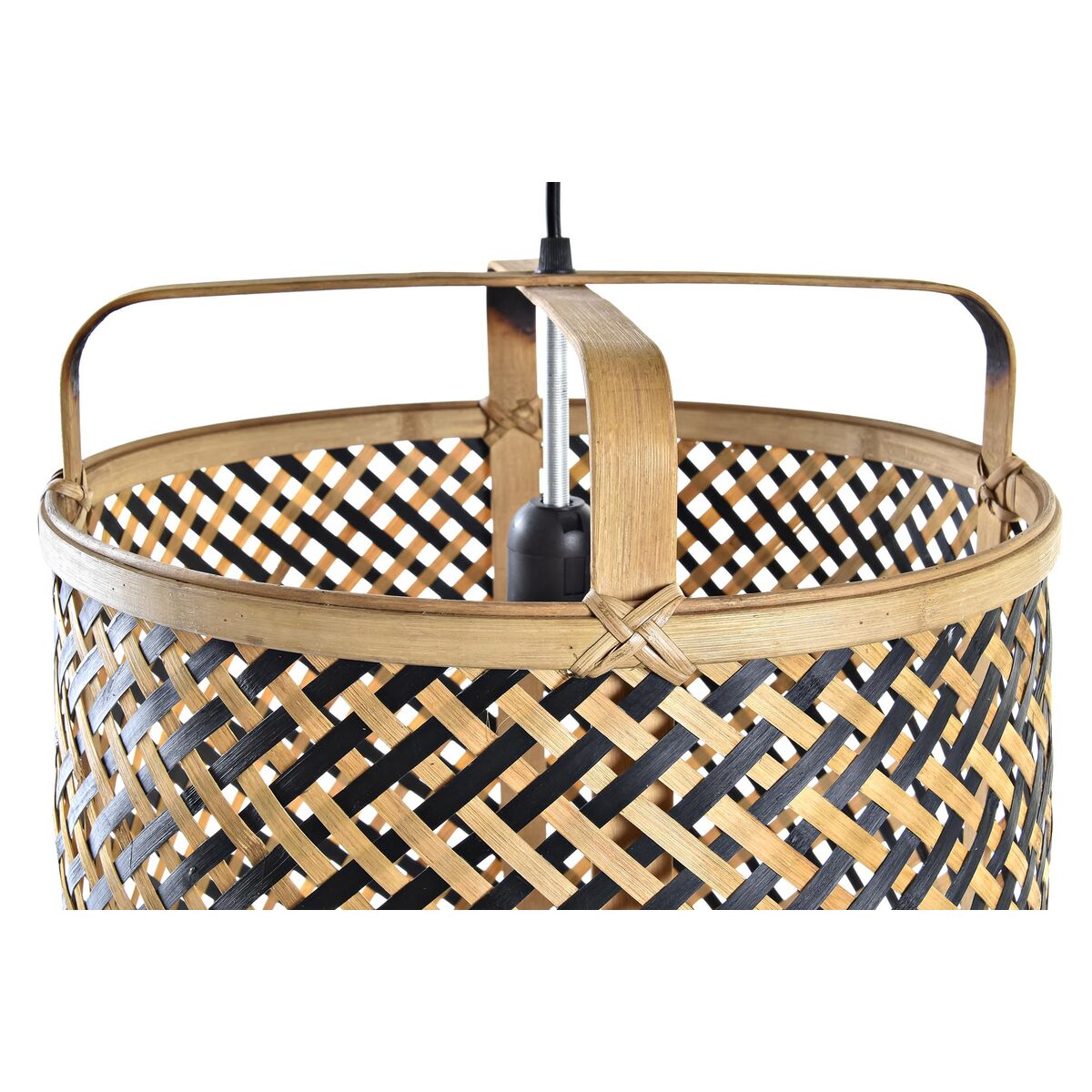 Taklampa DKD Home Decor Svart Brun 220 V 50 W (36 x 36 x 48 cm) - 8