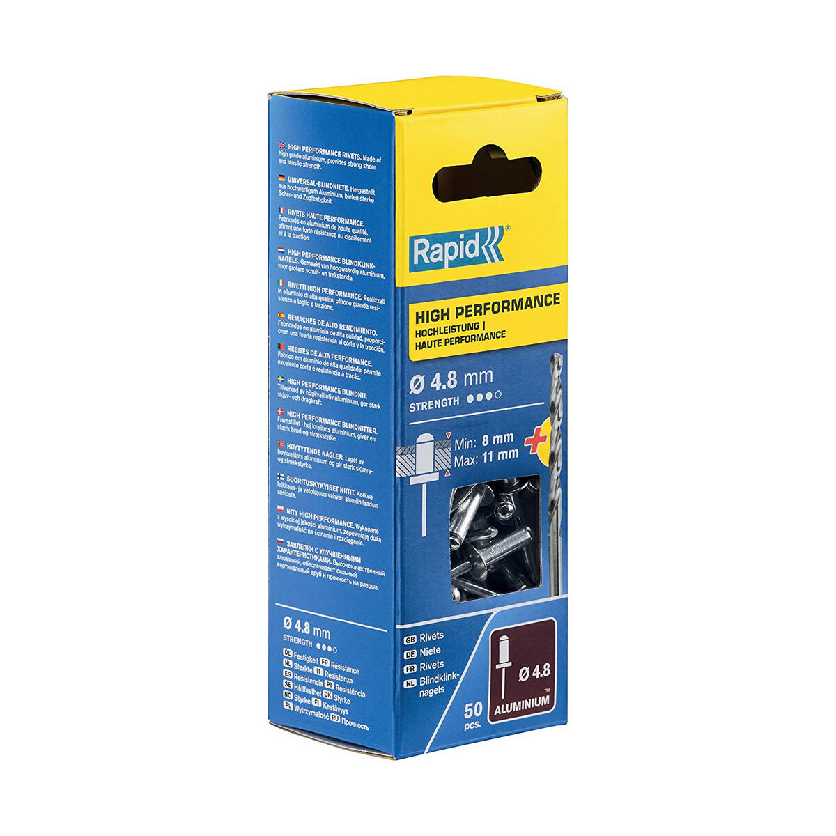 Nitar Rapid 5000389 Axel Ø 4,8 x 14 mm Aluminium (50 antal) - 8