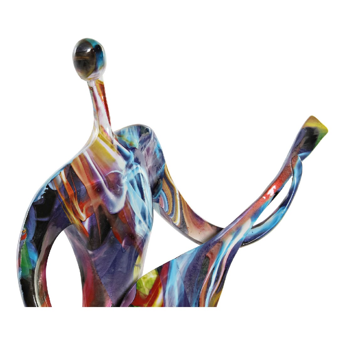 Prydnadsfigur DKD Home Decor RF-181549 31 x 18 x 51,5 cm Svart Harts Multicolour Musiker - 4