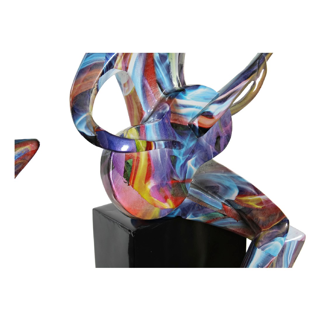 Prydnadsfigur DKD Home Decor RF-181549 31 x 18 x 51,5 cm Svart Harts Multicolour Musiker - 3