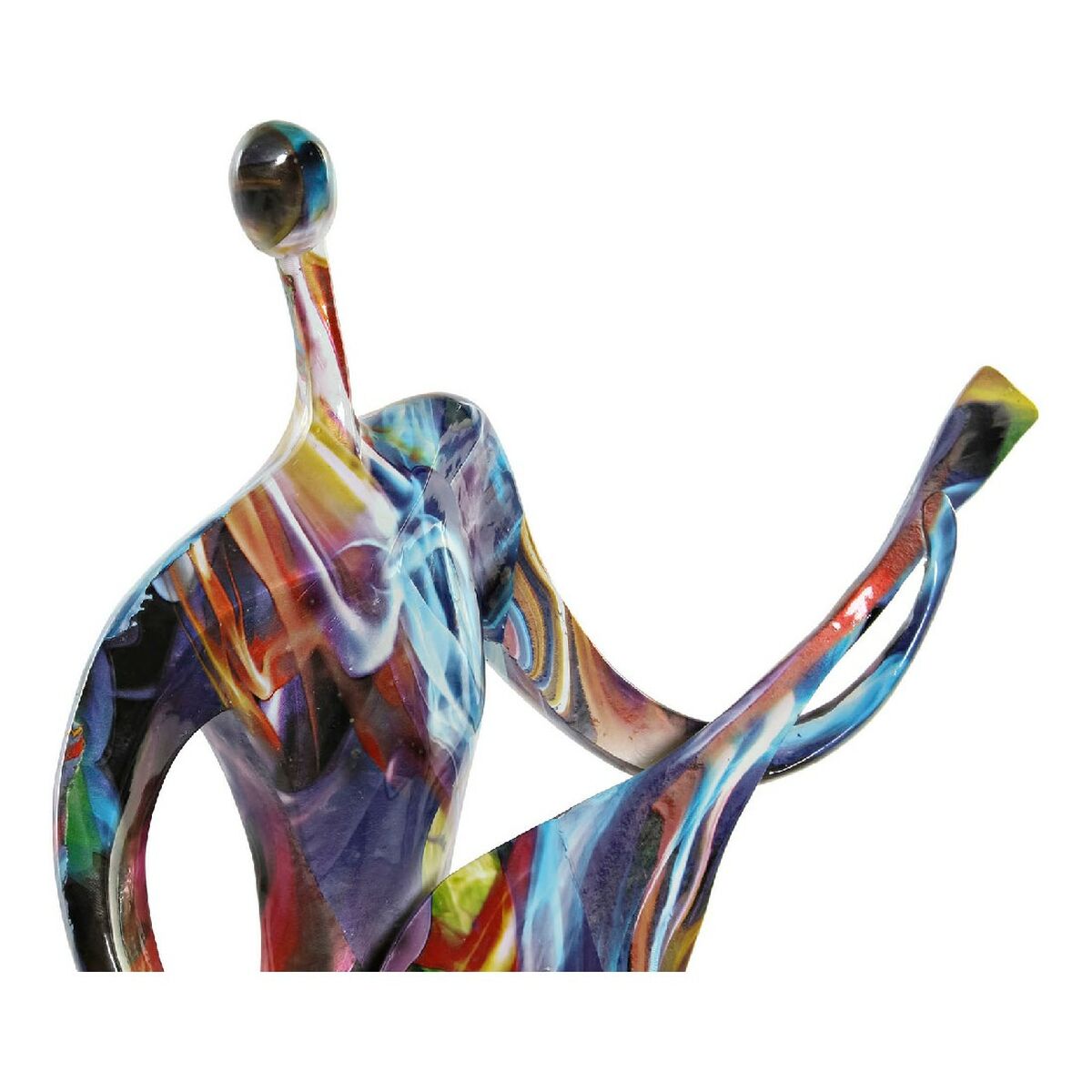 Prydnadsfigur DKD Home Decor RF-181549 31 x 18 x 51,5 cm Svart Harts Multicolour Musiker - 8