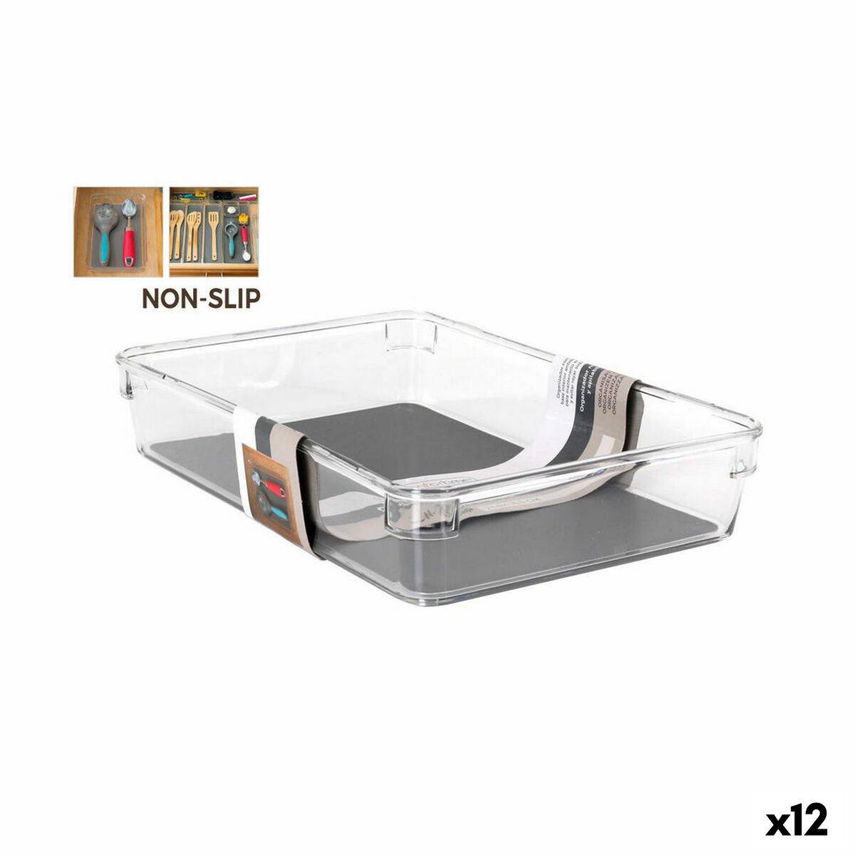 Flerfunktionell förvaring Confortime 23,9 x 16,3 x 4,8 cm (12 antal)