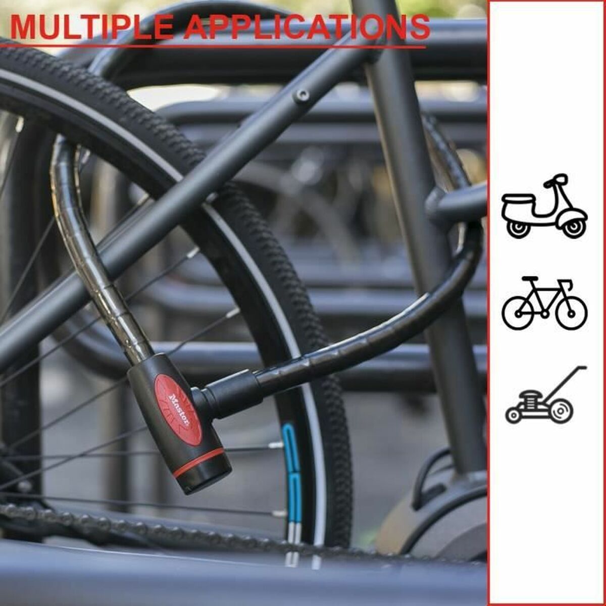 Hänglås med nyckel Master Lock 100 cm - 3