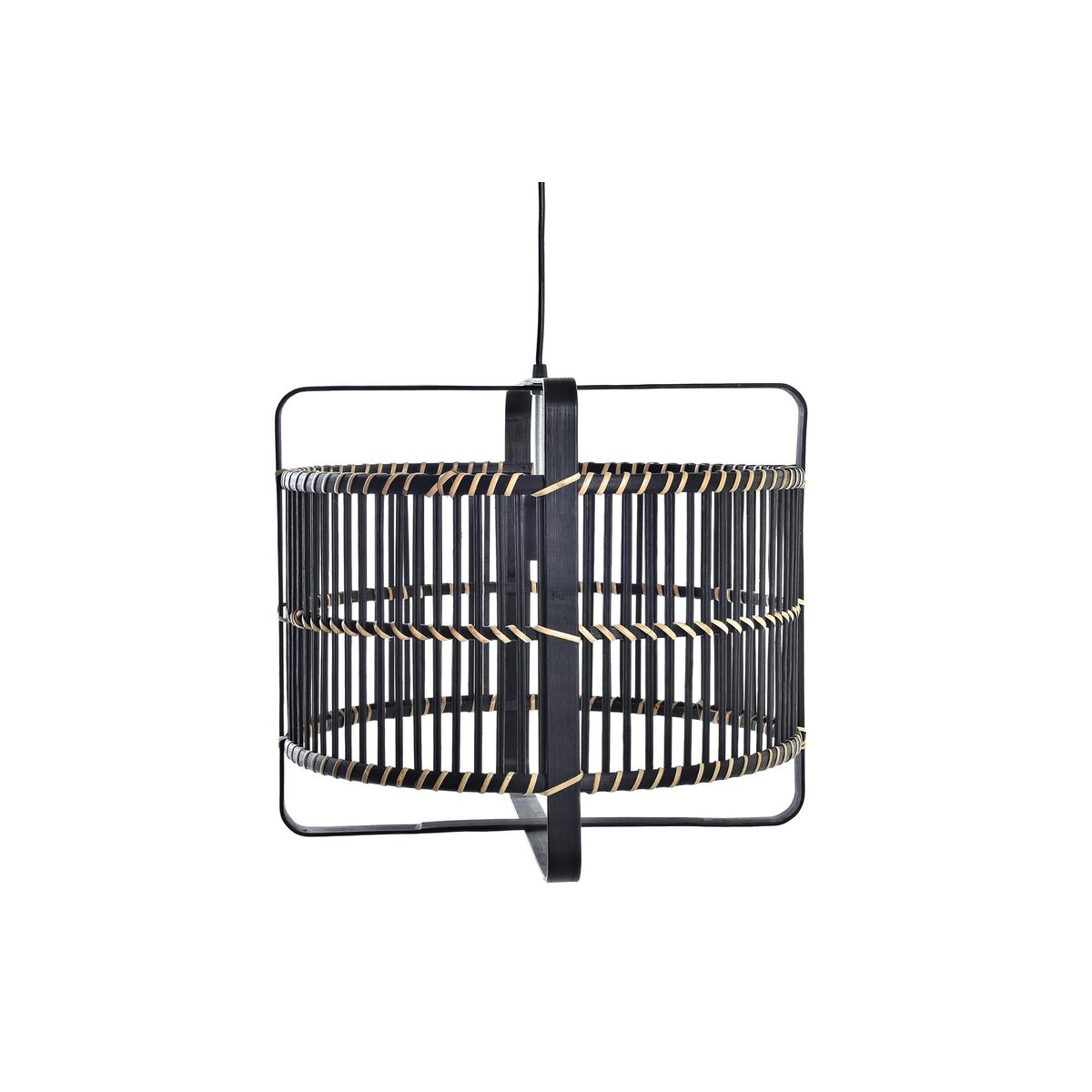 Taklampa DKD Home Decor Svart Bambu 50 W 40 x 40 x 35 cm - 6