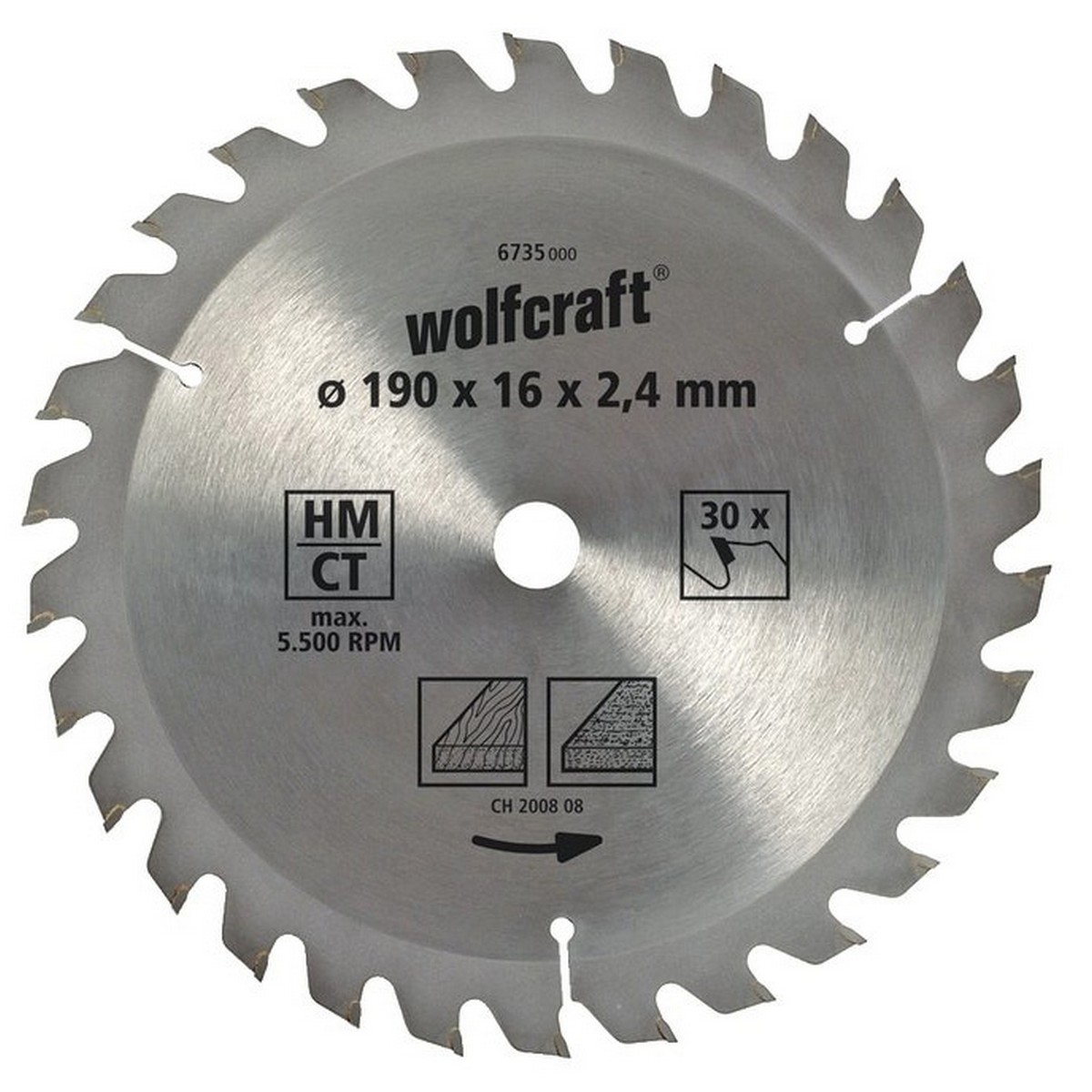 Skärskiva Wolfcraft 6733000 160 x 2,4 mm