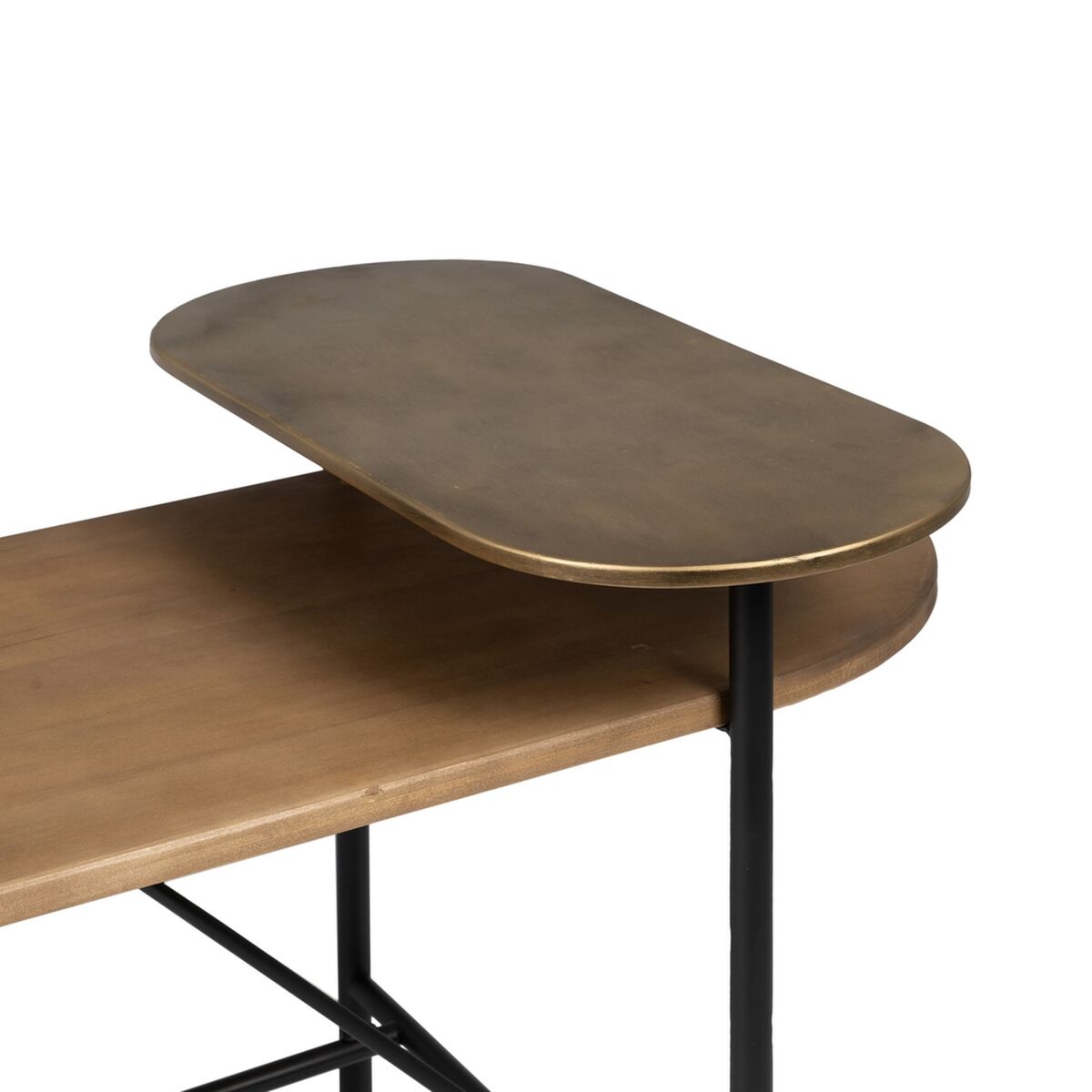 Soffbord Gyllene Trä Järn 116 x 76 x 64 cm - 6