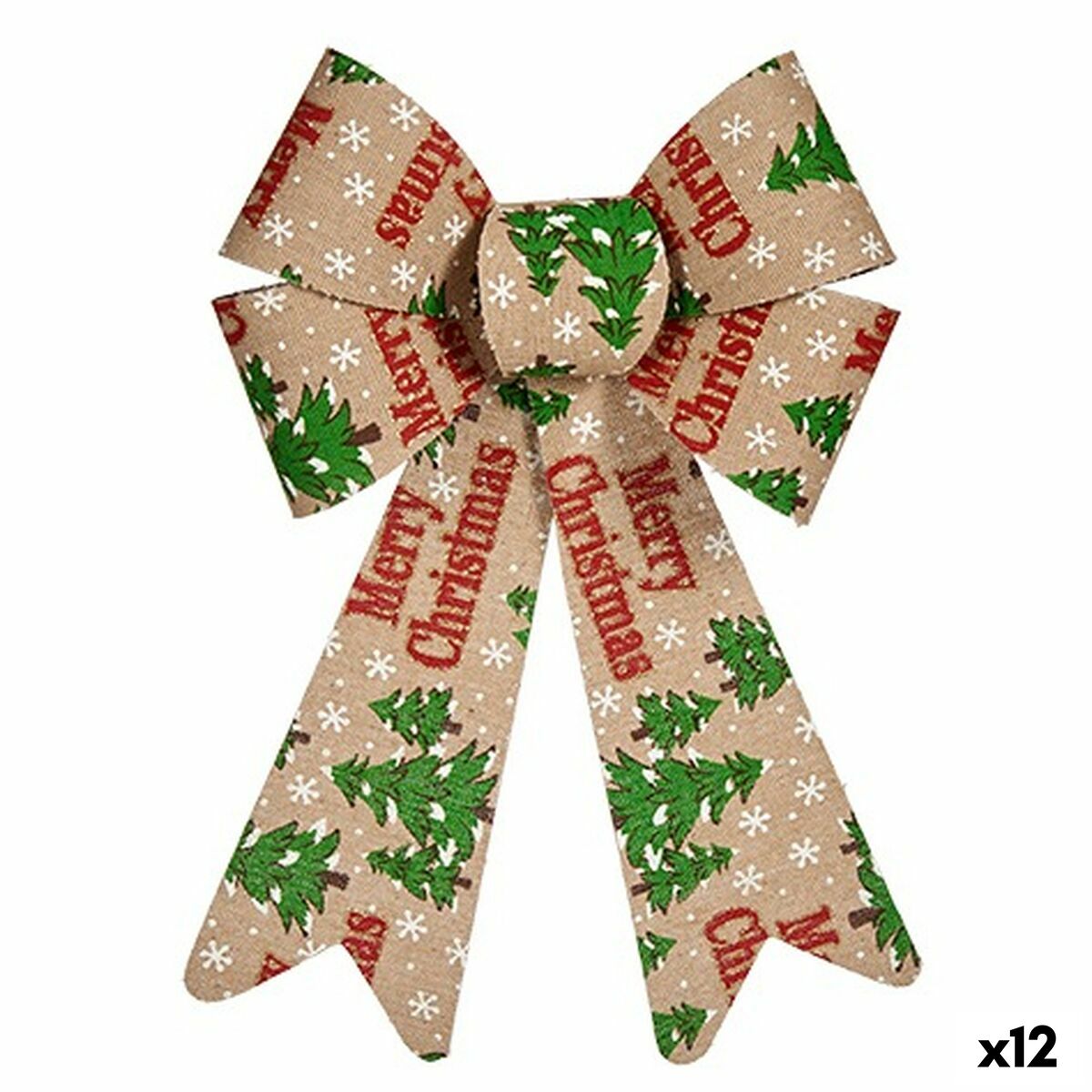 Lasso Krist+ Merry Christmas Multicolour 16 x 24 x 4 cm Julgranskula (12 antal)