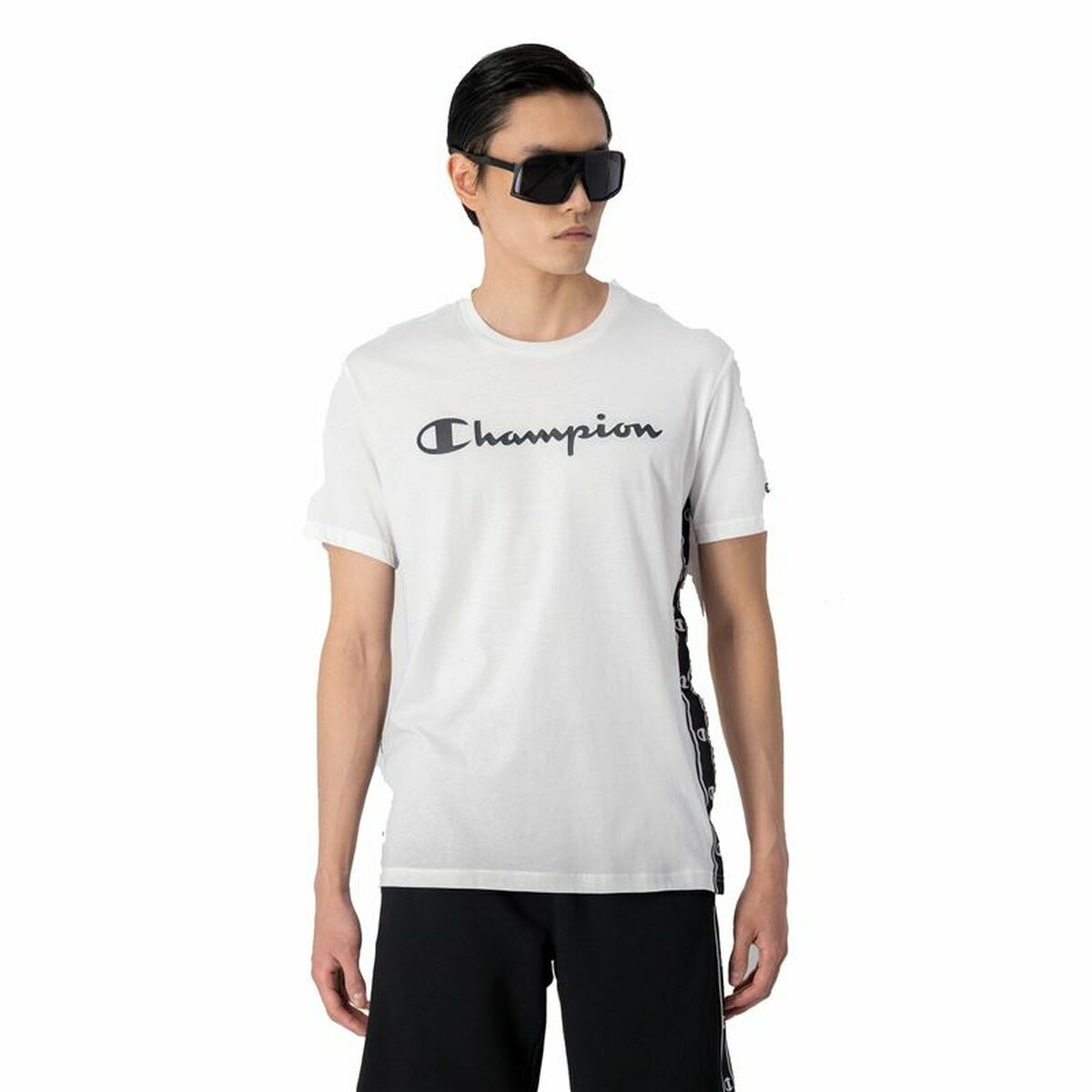 T-shirt med kortärm Herr Champion Crewneck Vit - 2
