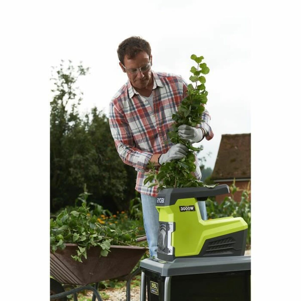 Trädgårdsflisare Ryobi RSH3045U 3000 W - 13