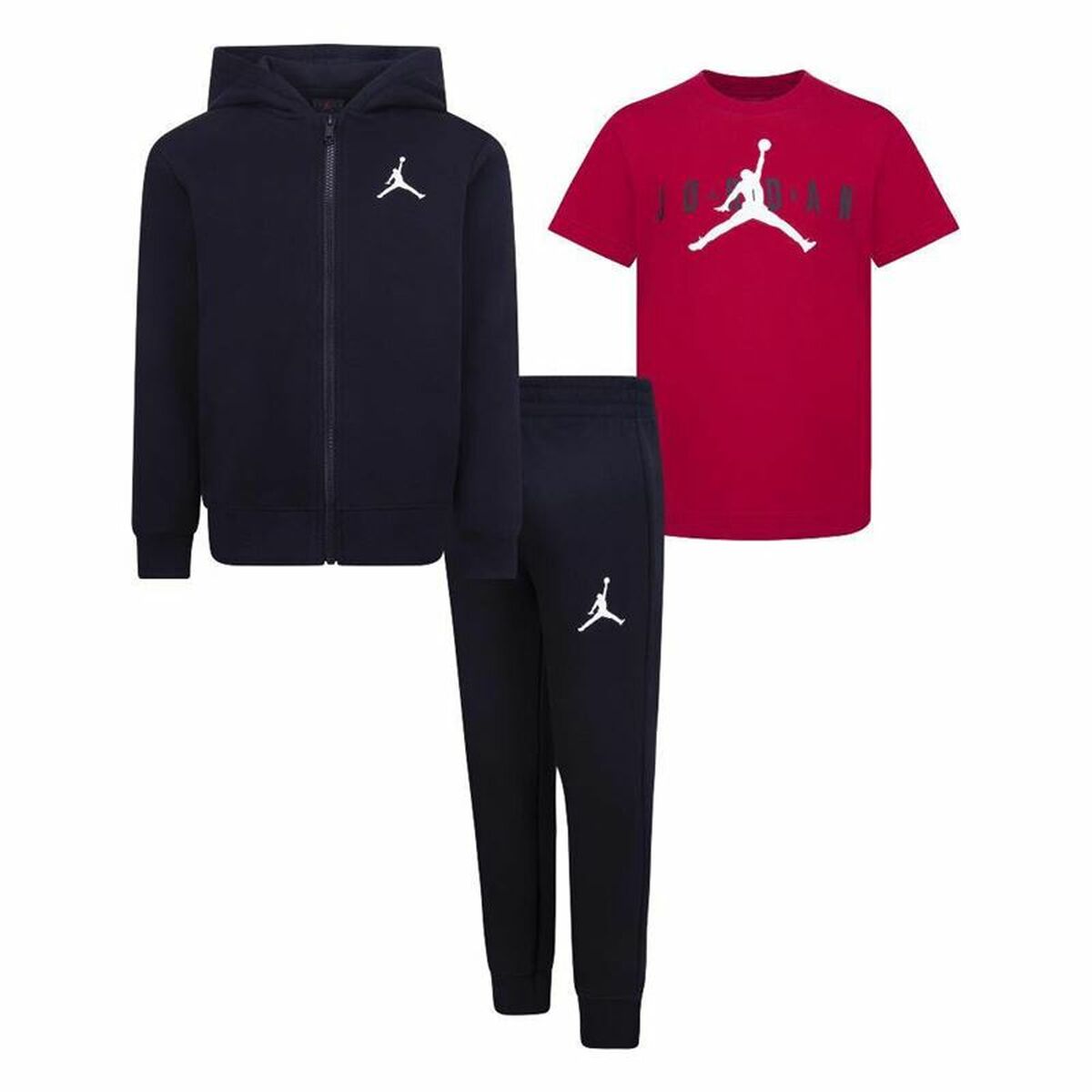 Träningskläder, Baby Jordan Essentials Fleeze Box Svart Röd - 6
