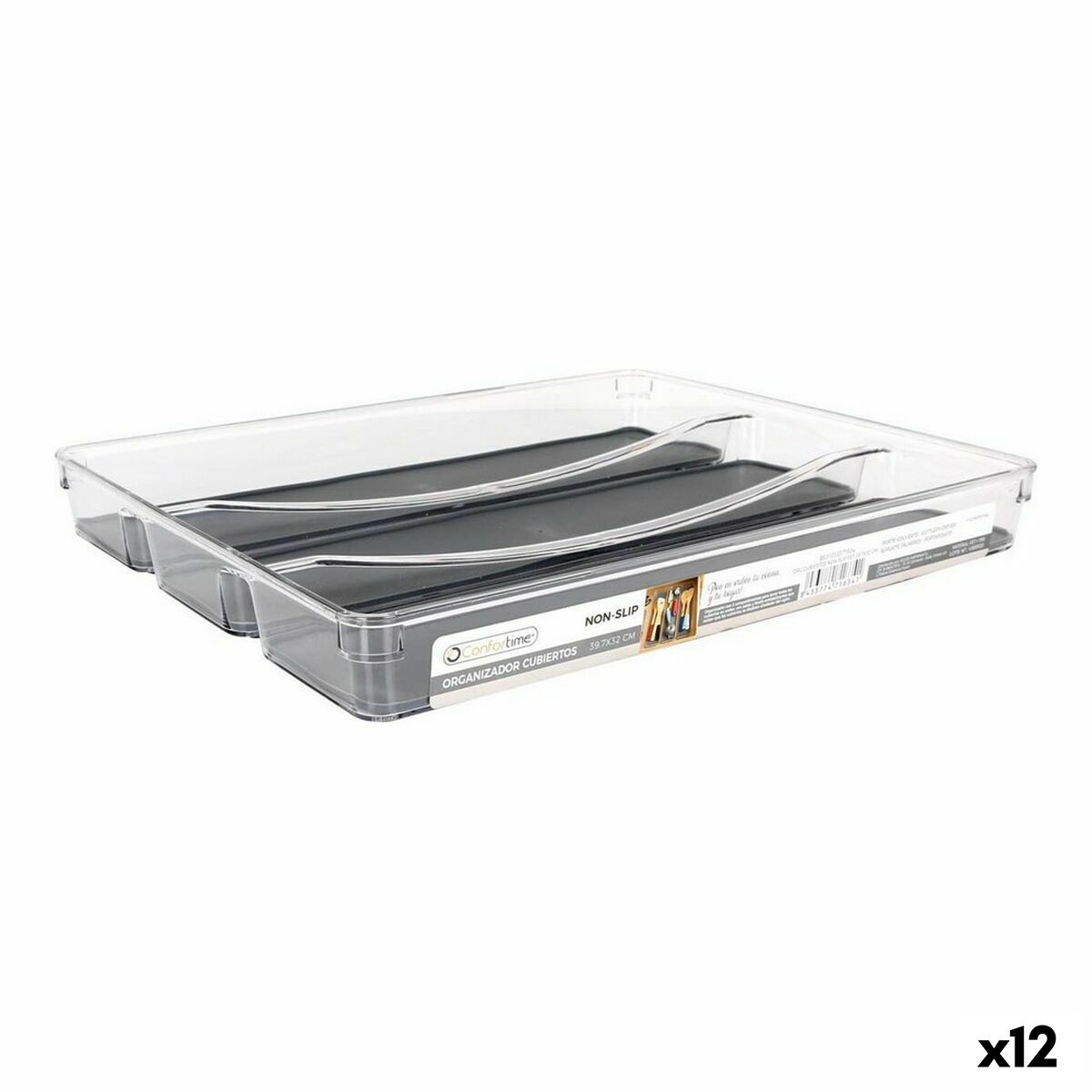 Besticks-sortering Confortime Non Slip Pet 39,7 x 32 x 4,5 cm (12 antal)