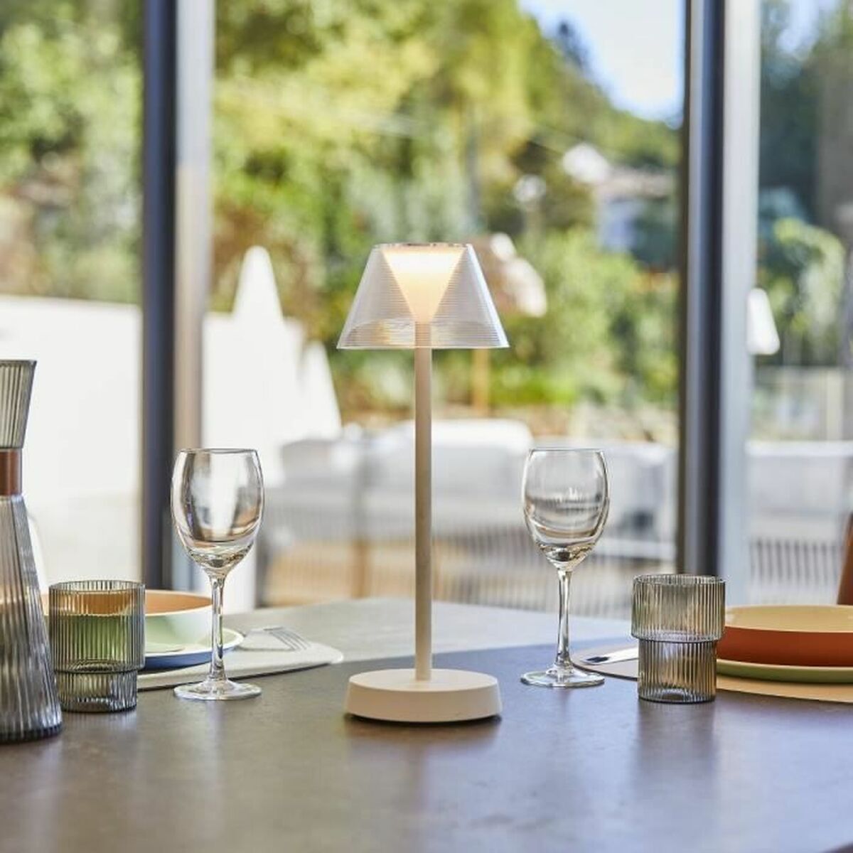 Golvlampa Lumisky Beverly Vit Grå (1 antal) - 5