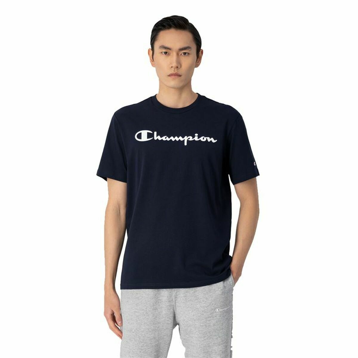 T-shirt med kortärm Herr Champion Crewneck Blå - 2