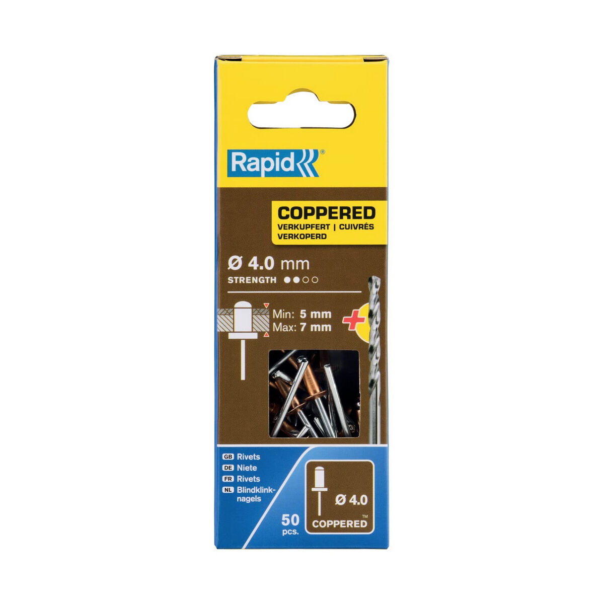 Nitar Rapid 5001462 Axel Ø 4 x 10 mm Koppar Aluminium (50 antal) - 5