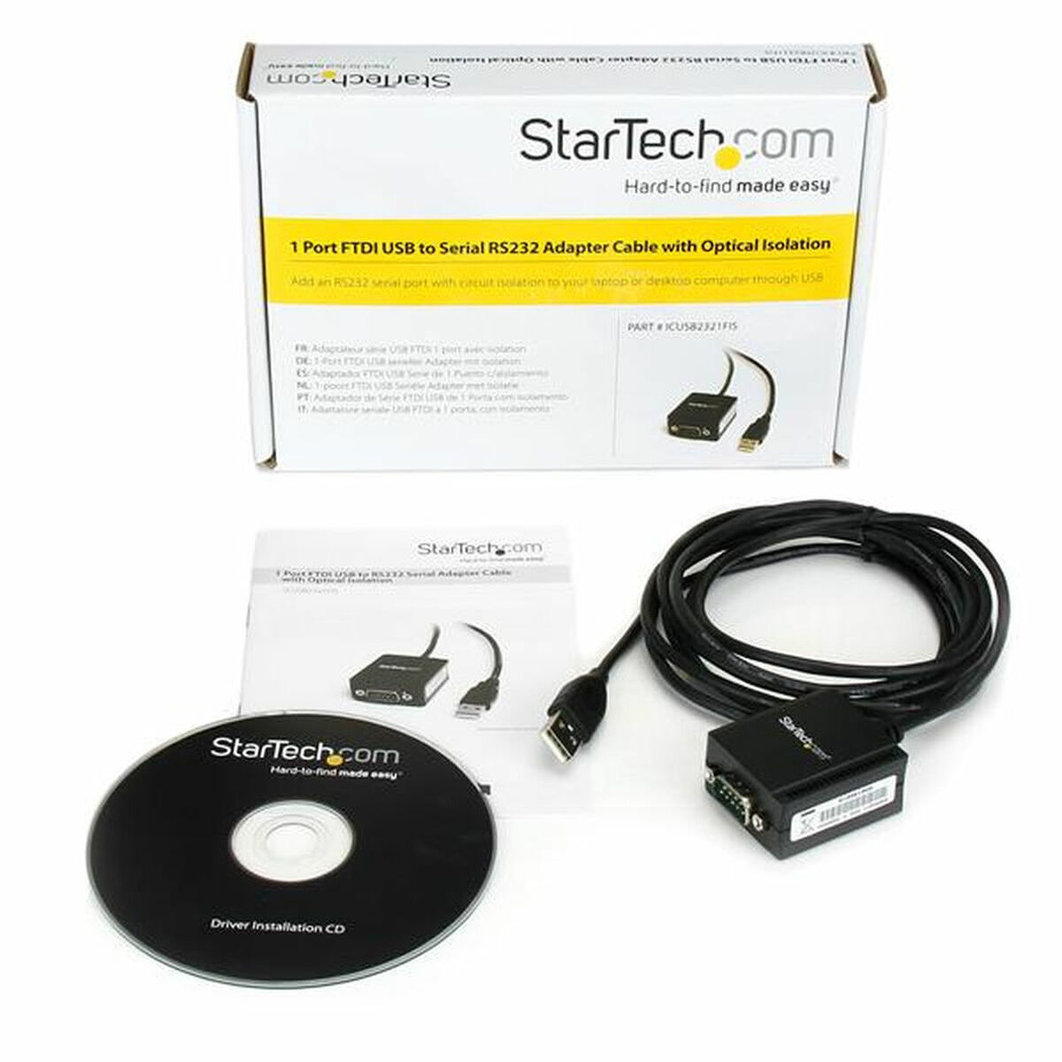 USB till RS232 Adapter Startech ICUSB2321FIS         Svart