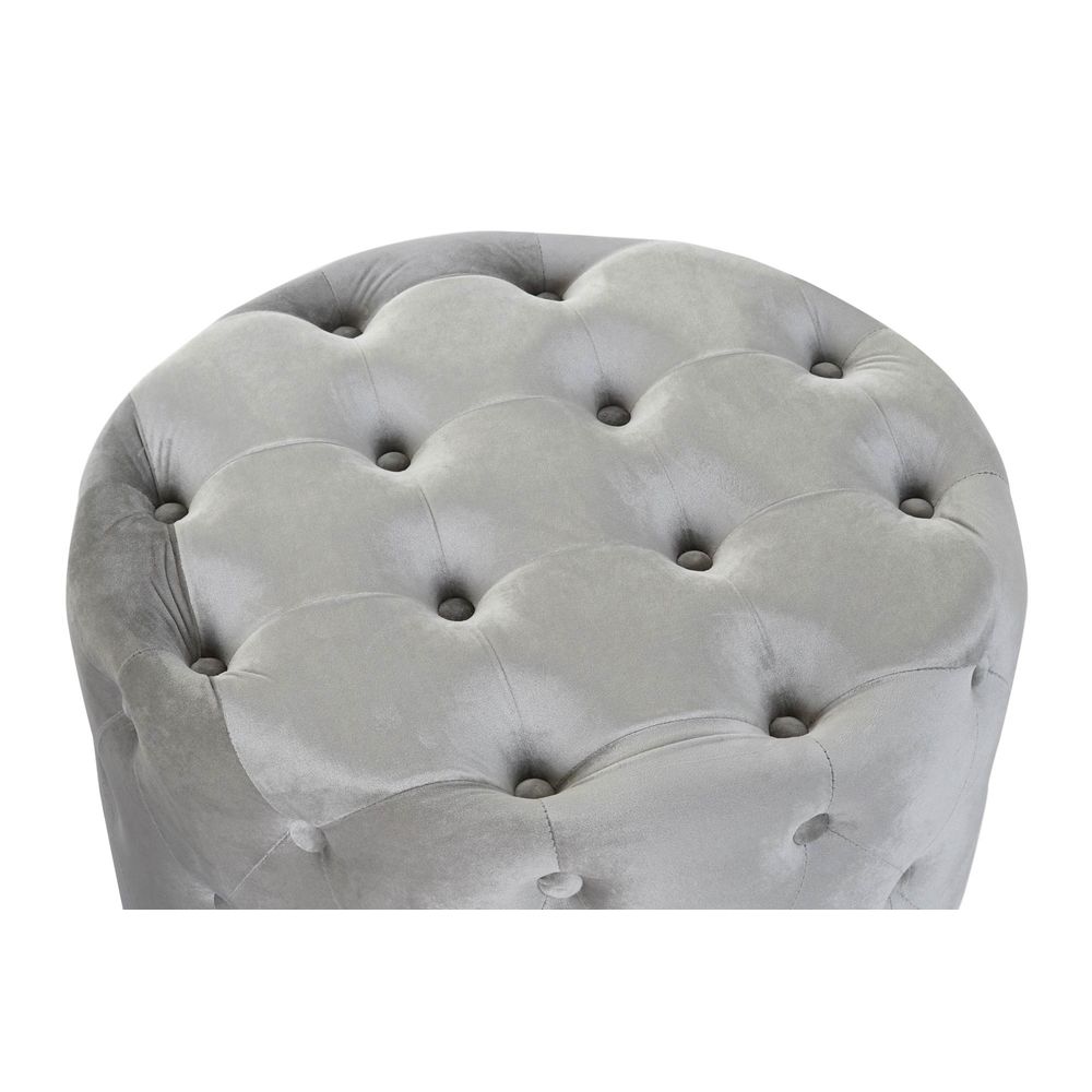 Fotpall DKD Home Decor Grå Sammet Trä MDF (80 x 80 x 43 cm) (58 x 58 x 37 cm) (2 pcs) - 2