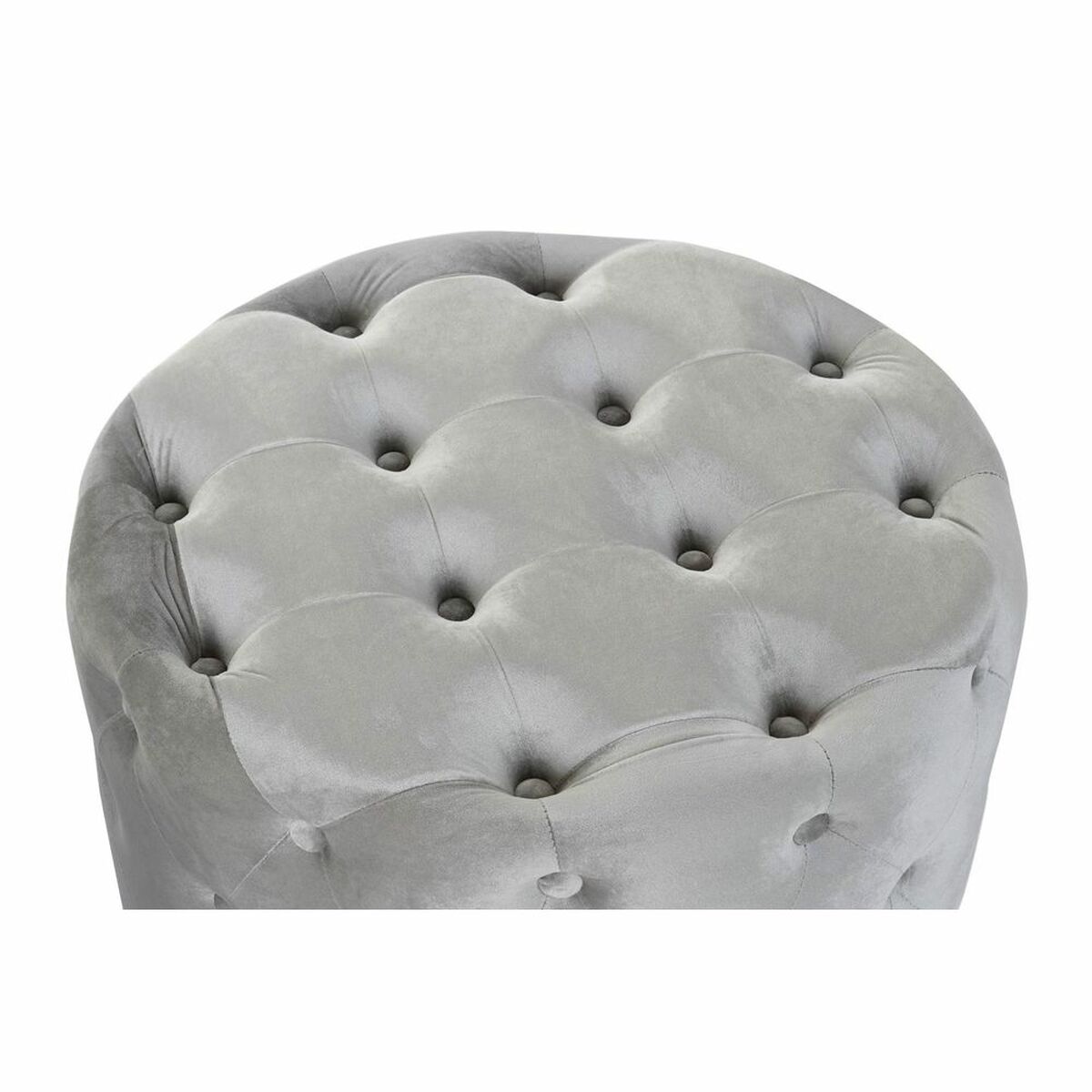 Fotpall DKD Home Decor Grå Sammet Trä MDF (80 x 80 x 43 cm) (58 x 58 x 37 cm) (2 pcs) - 6