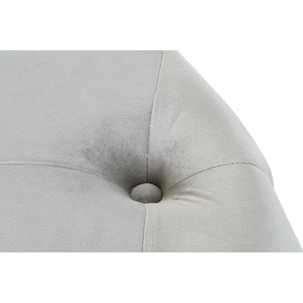 Fotpall DKD Home Decor Grå Sammet Trä MDF (80 x 80 x 43 cm) (58 x 58 x 37 cm) (2 pcs) - 3