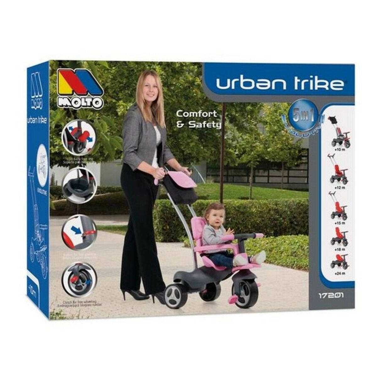 Trehjuling Urban Trike Moltó 17201 98 cm Rosa (98 cm) - 4