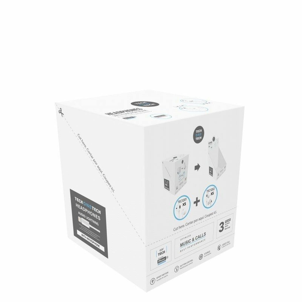 Hörlurar med Mikrofon Tech One Tech TEC1203 10 antal - 3