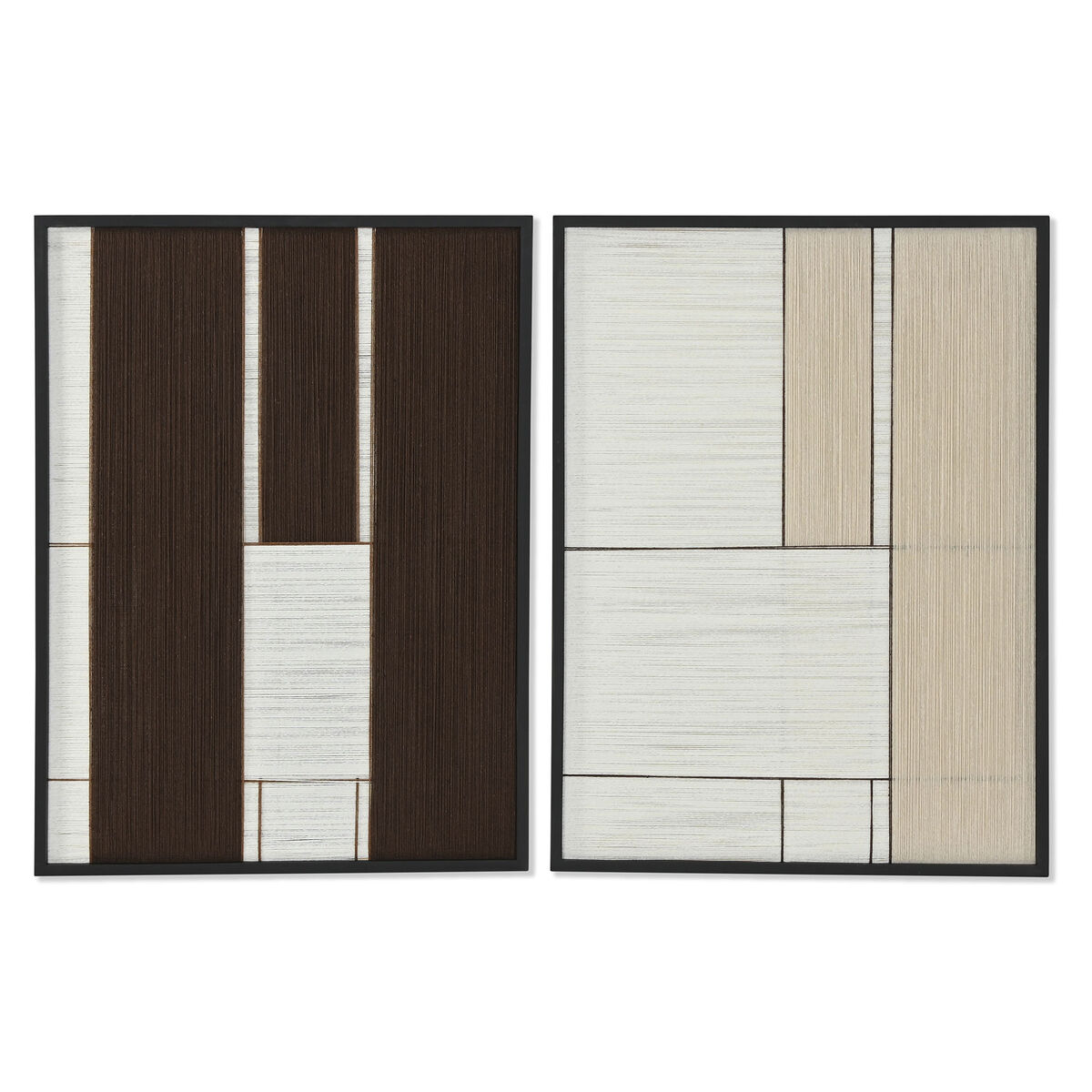 Tavla Home ESPRIT Vit Beige Modern 60 x 3 x 80 cm (2 antal)