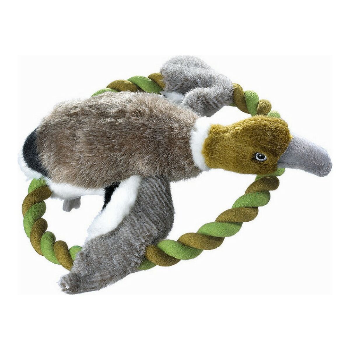 Mjuk leksak för hundar Hunter Wildlife Train Med snöre Anka (26 cm) - 3