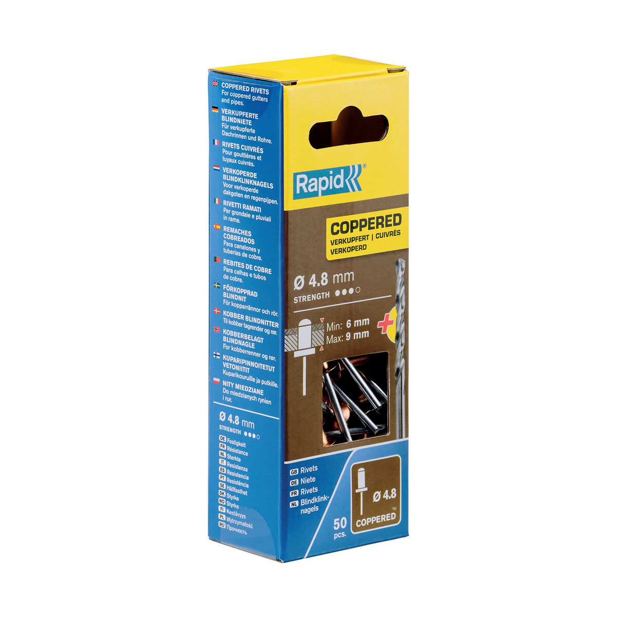 Nitar Rapid 5001467 Axel Ø 4,8 x 12 mm Koppar Aluminium (50 antal) - 8