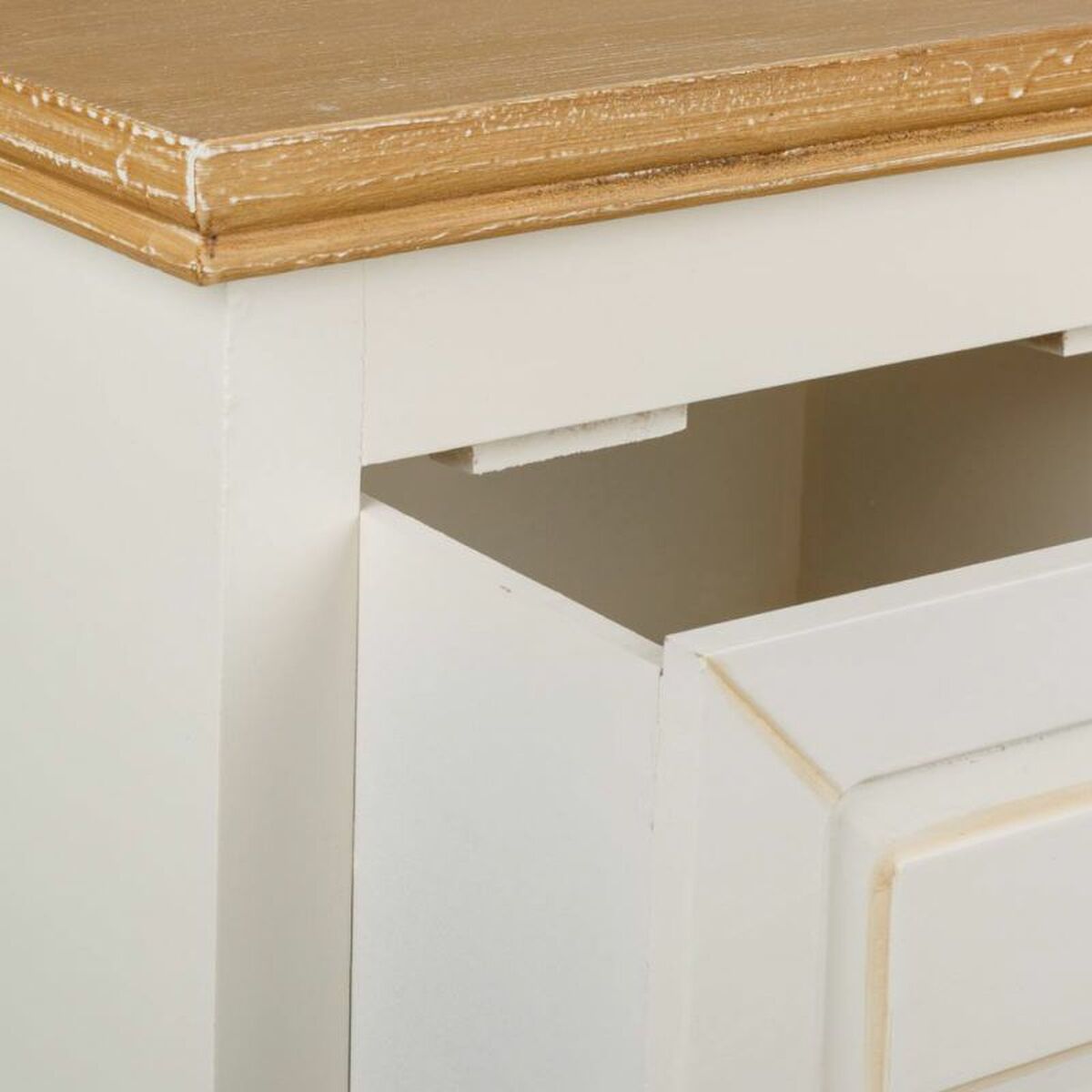 Skänk Alexandra House Living Vit Naturell furuträ Trä MDF 32 x 84 x 66 cm - 4