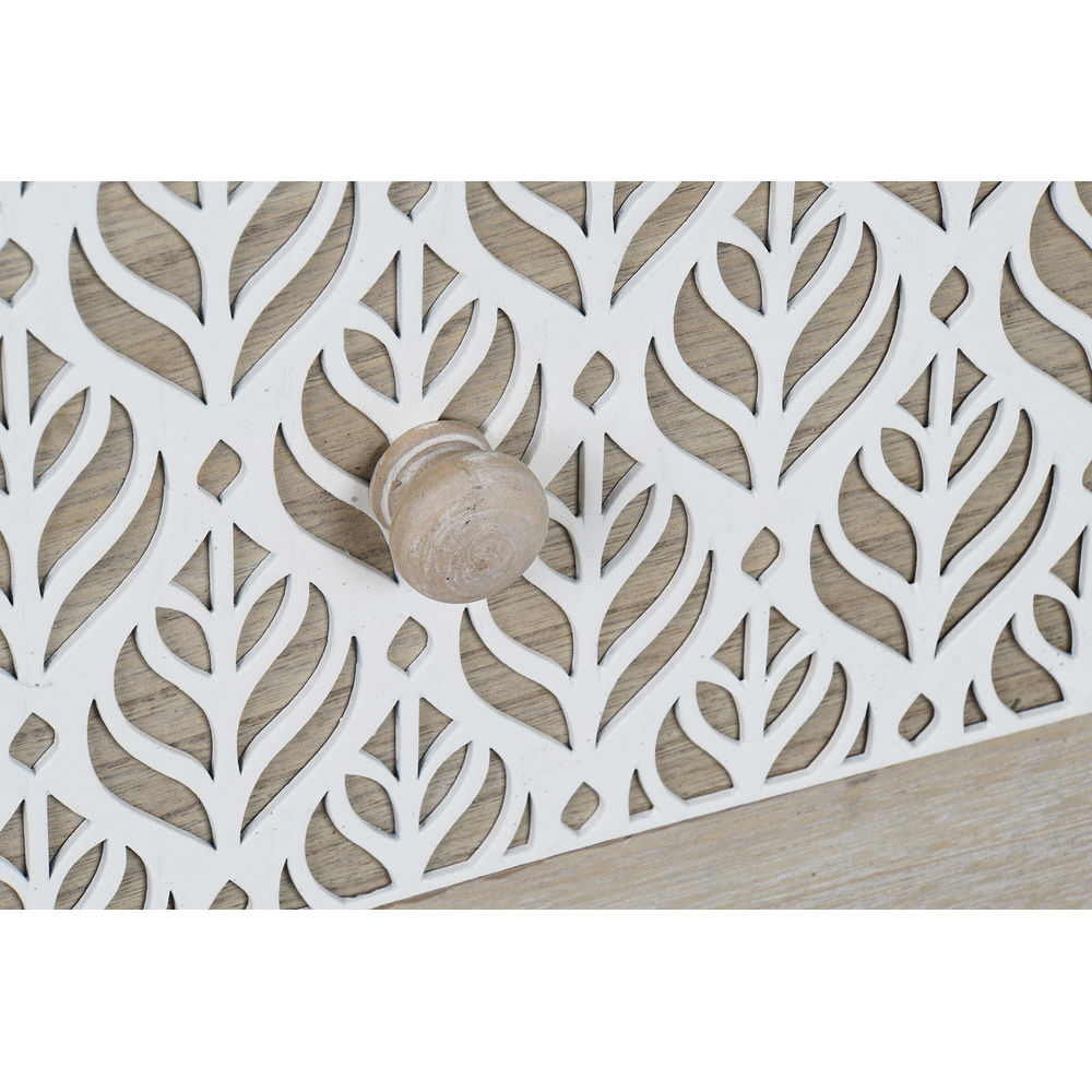 Byrå DKD Home Decor 80 x 42 x 80 cm Naturell Vit Löv av en växt - 3
