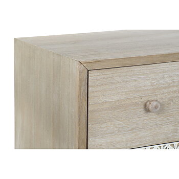Byrå DKD Home Decor 80 x 42 x 80 cm Naturell Vit Löv av en växt