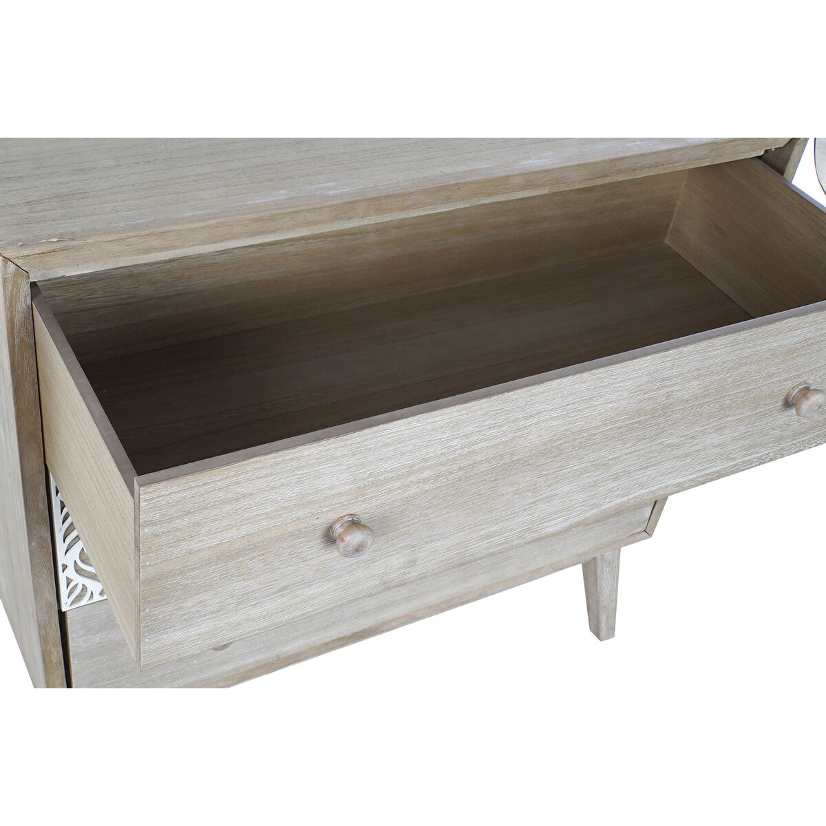 Byrå DKD Home Decor 80 x 42 x 80 cm Naturell Vit Löv av en växt - 9