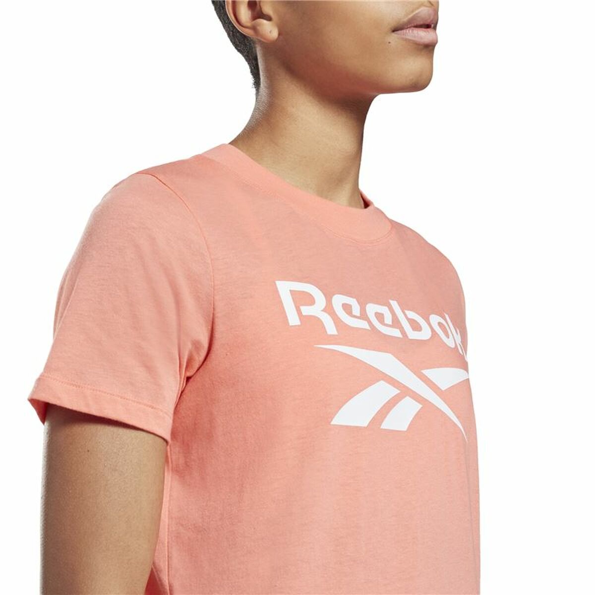 T-shirt med kortärm Dam Reebok Identity Logo Rosa - 4