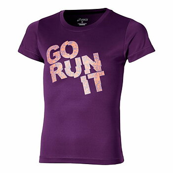 Barn T-shirt med kortärm Asics  Graphic Go Run It  Violett