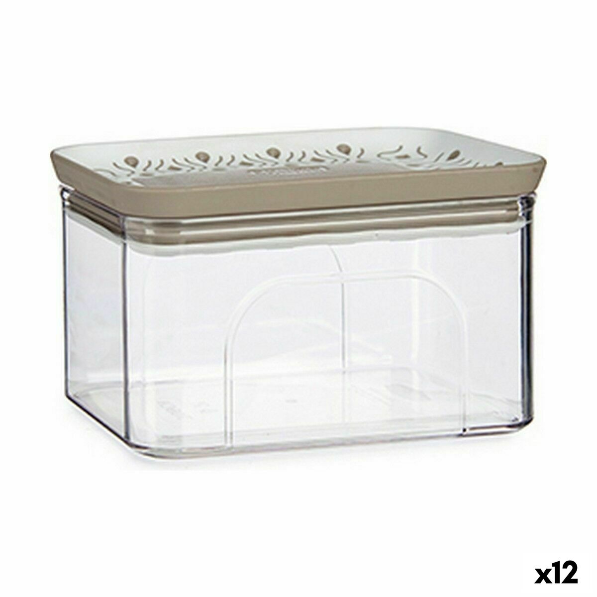 Burk Stefanplast Tosca Hermetisk Rektangulär Beige Plast 700 ml 10,2 x 8 x 15,3 cm (12 antal)