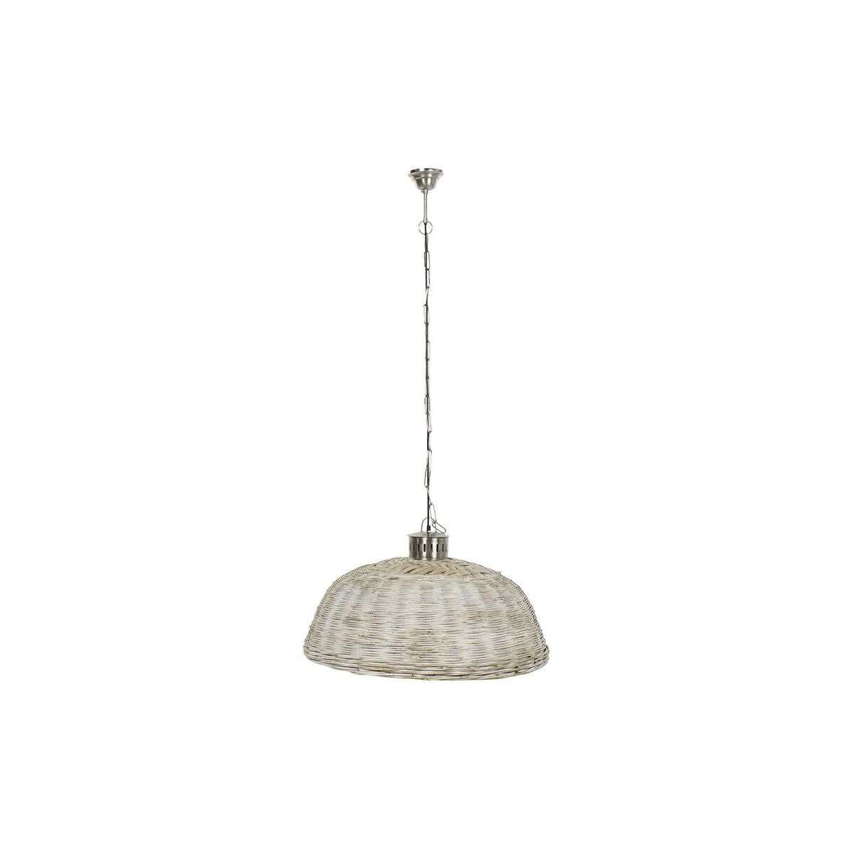 Taklampa DKD Home Decor Silvrig Naturell Metall 50 W 80 x 80 x 47 cm