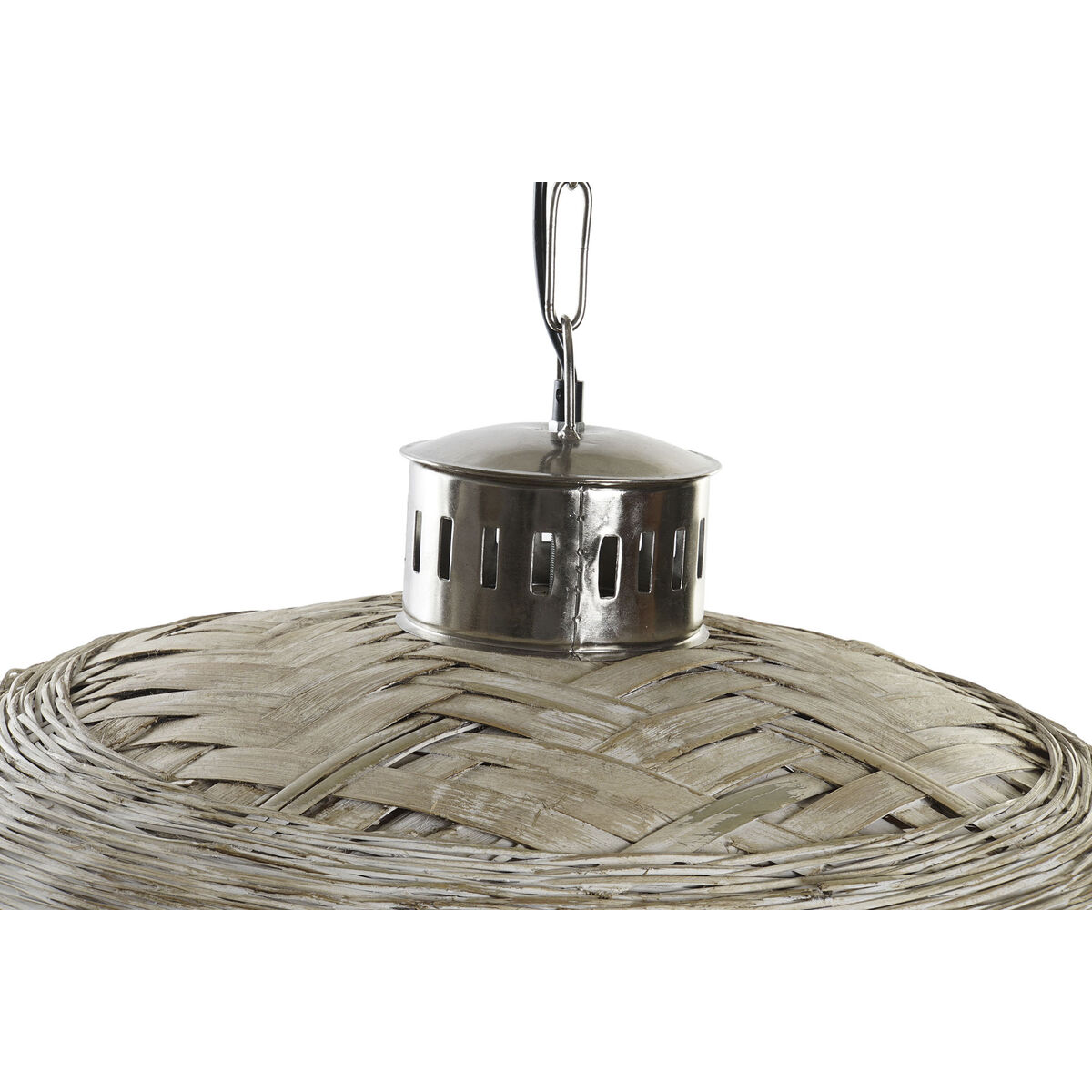 Taklampa DKD Home Decor Silvrig Naturell Metall 50 W 80 x 80 x 47 cm - 2