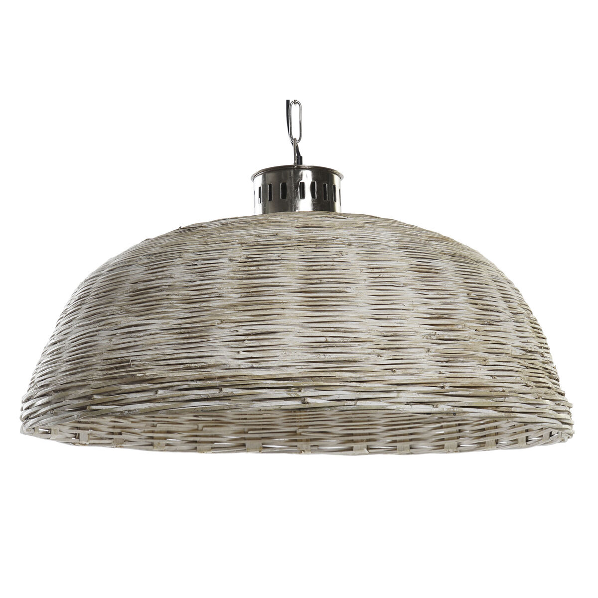 Taklampa DKD Home Decor Silvrig Naturell Metall 50 W 80 x 80 x 47 cm - 4